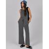 imageCaracilia Womens Jumpsuits Air Essentials Dressy Romper Wide Leg Long Pants Jumper 2025 Summer Travel Outfits Fashion ClothesDark Grey
