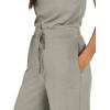imageCaracilia Womens Jumpsuits Air Essentials Dressy Romper Wide Leg Long Pants Jumper 2025 Summer Travel Outfits Fashion ClothesGrey