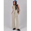 imageCaracilia Womens Jumpsuits Air Essentials Dressy Romper Wide Leg Long Pants Jumper 2025 Summer Travel Outfits Fashion ClothesGrey
