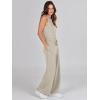 imageCaracilia Womens Jumpsuits Air Essentials Dressy Romper Wide Leg Long Pants Jumper 2025 Summer Travel Outfits Fashion ClothesGrey