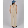 imageCaracilia Womens Jumpsuits Air Essentials Dressy Romper Wide Leg Long Pants Jumper 2025 Summer Travel Outfits Fashion ClothesKhaki