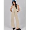 imageCaracilia Womens Jumpsuits Air Essentials Dressy Romper Wide Leg Long Pants Jumper 2025 Summer Travel Outfits Fashion ClothesKhaki