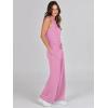 imageCaracilia Womens Jumpsuits Air Essentials Dressy Romper Wide Leg Long Pants Jumper 2025 Summer Travel Outfits Fashion ClothesPink