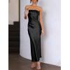 imageCaracilia Womens Strapless Satin Tube Bodycon Backless Wedding Guest Maxi Dress 2025 Fall Formal Long DressesBlack
