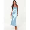 imageCaracilia Womens Strapless Satin Tube Bodycon Backless Wedding Guest Maxi Dress 2025 Fall Formal Long DressesLight Blue