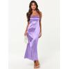 imageCaracilia Womens Strapless Satin Tube Bodycon Backless Wedding Guest Maxi Dress 2025 Fall Formal Long DressesPurple