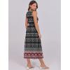 imageCaracilia Womens Summer Sleeveless Midi Dress Casual Floral Printed ALine Tank Beach Sundress with PocketsBlack Red
