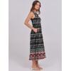 imageCaracilia Womens Summer Sleeveless Midi Dress Casual Floral Printed ALine Tank Beach Sundress with PocketsBlack Red