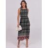 imageCaracilia Womens Summer Sleeveless Midi Dress Casual Floral Printed ALine Tank Beach Sundress with PocketsBlack Red