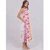 imageCaracilia Womens Summer Sleeveless Midi Dress Casual Floral Printed ALine Tank Beach Sundress with PocketsMulticolour Floral
