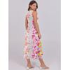 imageCaracilia Womens Summer Sleeveless Midi Dress Casual Floral Printed ALine Tank Beach Sundress with PocketsMulticolour Floral