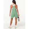imageCaracilia Romper for Women Summer Casual Sleeveless Loose Overall Spaghetti Strap Shorts Jumpsuit 2025 Beach Vacation OutfitsLight Green