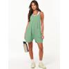 imageCaracilia Romper for Women Summer Casual Sleeveless Loose Overall Spaghetti Strap Shorts Jumpsuit 2025 Beach Vacation OutfitsLight Green