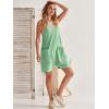 imageCaracilia Romper for Women Summer Casual Sleeveless Loose Overall Spaghetti Strap Shorts Jumpsuit 2025 Beach Vacation OutfitsLight Green