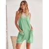 imageCaracilia Romper for Women Summer Casual Sleeveless Loose Overall Spaghetti Strap Shorts Jumpsuit 2025 Beach Vacation OutfitsLight Green