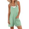 imageCaracilia Romper for Women Summer Casual Sleeveless Loose Overall Spaghetti Strap Shorts Jumpsuit 2025 Beach Vacation OutfitsLight Green