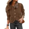 imageCaracilia Womens 2025 Fall Cardigan Sweaters Knitted Dressy Casual Jackets Trendy OutfitsBrown