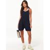 imageCaracilia Romper for Women Summer Casual Sleeveless Loose Overall Spaghetti Strap Shorts Jumpsuit 2025 Beach Vacation OutfitsNavy Blue