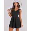 imageCaracilia Women Tennis Active Sporty Tank Dress with Shorts Workout Exercise Athletic Romper Mini Dresses Summer Golf OutfitsBlack