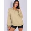 imageCaracilia Womens Oversized Sweatshirts Long Sleeve Henley Button Down Pullover Hoodies Tunic Tops 2025 Trendy Fall ClothesApricot