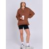 imageCaracilia Womens Oversized Sweatshirts Long Sleeve Henley Button Down Pullover Hoodies Tunic Tops 2025 Trendy Fall ClothesCaramel