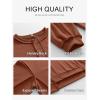 imageCaracilia Womens Oversized Sweatshirts Long Sleeve Henley Button Down Pullover Hoodies Tunic Tops 2025 Trendy Fall ClothesCaramel