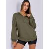 imageCaracilia Womens Oversized Sweatshirts Long Sleeve Henley Button Down Pullover Hoodies Tunic Tops 2025 Trendy Fall ClothesGreen