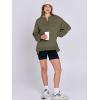 imageCaracilia Womens Oversized Sweatshirts Long Sleeve Henley Button Down Pullover Hoodies Tunic Tops 2025 Trendy Fall ClothesGreen