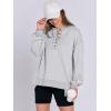 imageCaracilia Womens Oversized Sweatshirts Long Sleeve Henley Button Down Pullover Hoodies Tunic Tops 2025 Trendy Fall ClothesLight Gray