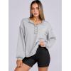 imageCaracilia Womens Oversized Sweatshirts Long Sleeve Henley Button Down Pullover Hoodies Tunic Tops 2025 Trendy Fall ClothesLight Gray