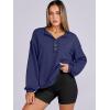 imageCaracilia Womens Oversized Sweatshirts Long Sleeve Henley Button Down Pullover Hoodies Tunic Tops 2025 Trendy Fall ClothesNavy Blue