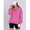 imageCaracilia Womens Oversized Sweatshirts Long Sleeve Henley Button Down Pullover Hoodies Tunic Tops 2025 Trendy Fall ClothesPurple
