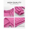 imageCaracilia Womens Oversized Sweatshirts Long Sleeve Henley Button Down Pullover Hoodies Tunic Tops 2025 Trendy Fall ClothesPurple