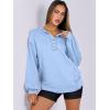 imageCaracilia Womens Oversized Sweatshirts Long Sleeve Henley Button Down Pullover Hoodies Tunic Tops 2025 Trendy Fall ClothesSky Blue