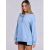 imageCaracilia Womens Oversized Sweatshirts Long Sleeve Henley Button Down Pullover Hoodies Tunic Tops 2025 Trendy Fall ClothesSky Blue