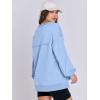 imageCaracilia Womens Oversized Sweatshirts Long Sleeve Henley Button Down Pullover Hoodies Tunic Tops 2025 Trendy Fall ClothesSky Blue