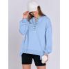imageCaracilia Womens Oversized Sweatshirts Long Sleeve Henley Button Down Pullover Hoodies Tunic Tops 2025 Trendy Fall ClothesSky Blue