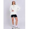 imageCaracilia Womens Oversized Sweatshirts Long Sleeve Henley Button Down Pullover Hoodies Tunic Tops 2025 Trendy Fall ClothesWhite