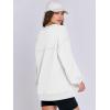 imageCaracilia Womens Oversized Sweatshirts Long Sleeve Henley Button Down Pullover Hoodies Tunic Tops 2025 Trendy Fall ClothesWhite