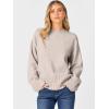 imageCaracilia Sweaters for Women Oversized Long Sleeve Casual Crewneck Knit Pullover Sweater Tops 2025 Fall Loose Winter OutfitsAlmond