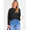 imageCaracilia Sweaters for Women Oversized Long Sleeve Casual Crewneck Knit Pullover Sweater Tops 2025 Fall Loose Winter OutfitsBlack