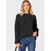 imageCaracilia Sweaters for Women Oversized Long Sleeve Casual Crewneck Knit Pullover Sweater Tops 2025 Fall Loose Winter OutfitsBlack