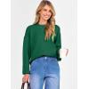 imageCaracilia Sweaters for Women Oversized Long Sleeve Casual Crewneck Knit Pullover Sweater Tops 2025 Fall Loose Winter OutfitsForest Green