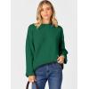 imageCaracilia Sweaters for Women Oversized Long Sleeve Casual Crewneck Knit Pullover Sweater Tops 2025 Fall Loose Winter OutfitsForest Green