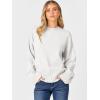 imageCaracilia Sweaters for Women Oversized Long Sleeve Casual Crewneck Knit Pullover Sweater Tops 2025 Fall Loose Winter OutfitsWhite
