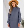imageCaracilia 2 Piece Skirt Set for Women Sweater Dress Long Sleeve Oversized Tops Matching Maxi Skirts 2025 Fall Outfits ClothesBlue Grey