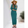 imageCaracilia 2 Piece Skirt Set for Women Sweater Dress Long Sleeve Oversized Tops Matching Maxi Skirts 2025 Fall Outfits ClothesGreen