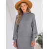 imageCaracilia 2 Piece Skirt Set for Women Sweater Dress Long Sleeve Oversized Tops Matching Maxi Skirts 2025 Fall Outfits ClothesGrey