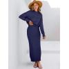 imageCaracilia 2 Piece Skirt Set for Women Sweater Dress Long Sleeve Oversized Tops Matching Maxi Skirts 2025 Fall Outfits ClothesNavy Blue