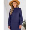 imageCaracilia 2 Piece Skirt Set for Women Sweater Dress Long Sleeve Oversized Tops Matching Maxi Skirts 2025 Fall Outfits ClothesNavy Blue